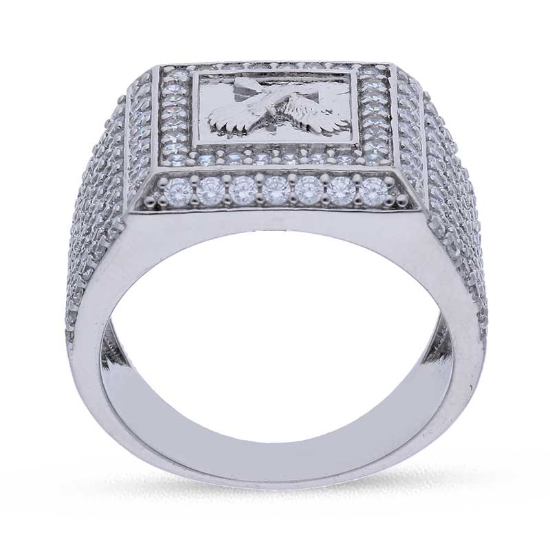 Sterling Silver 925 Eagle Shaped Men's Ring - FKJRNSLU2066