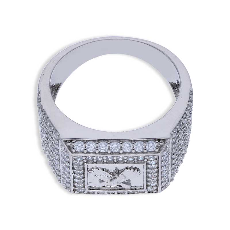 Sterling Silver 925 Eagle Shaped Men's Ring - FKJRNSLU2066