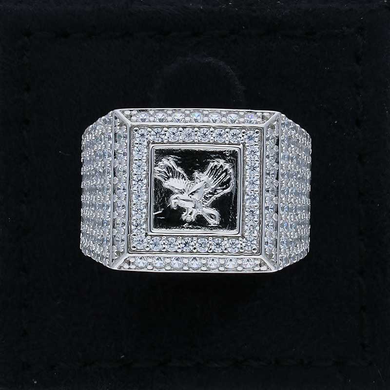 Sterling Silver 925 Eagle Shaped Men's Ring - FKJRNSLU2066