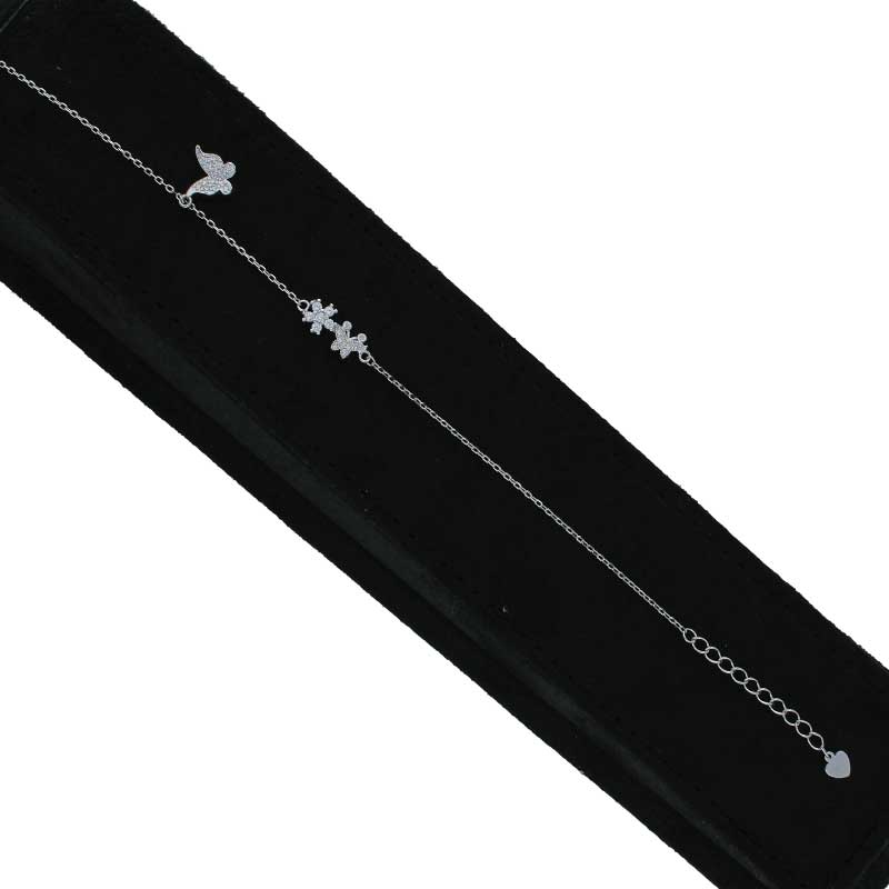 Sterling Silver 925 Butterfly Bracelet - FKJBRLSLU1057