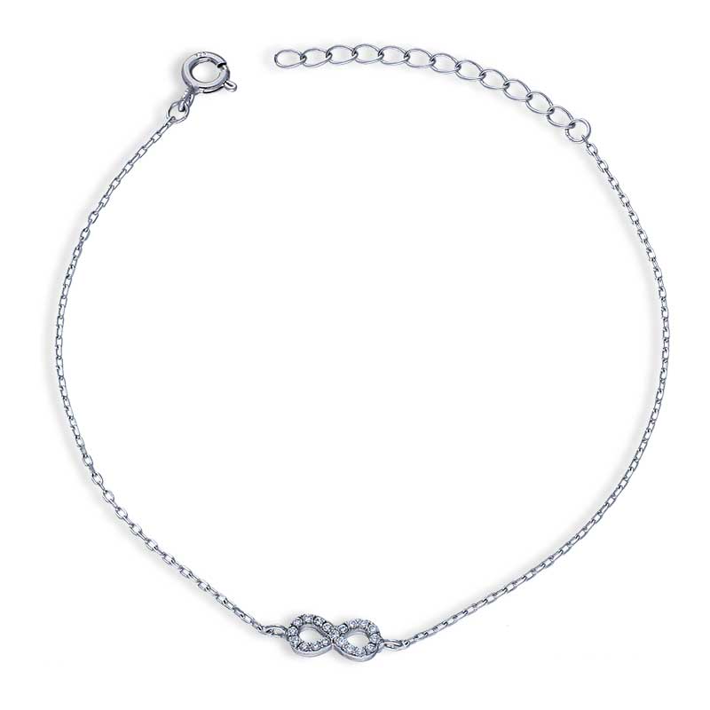 Sterling Silver 925 Infinity Bracelet - FKJBRLSLU1054