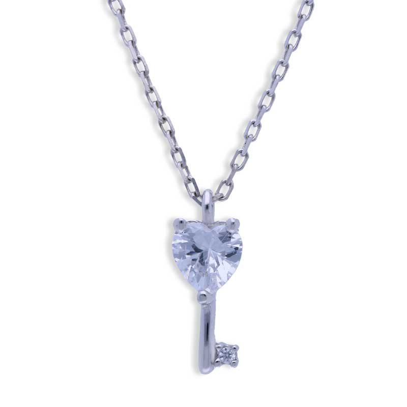 Sterling Silver 925 Key Necklace - FKJNKLSLU1106