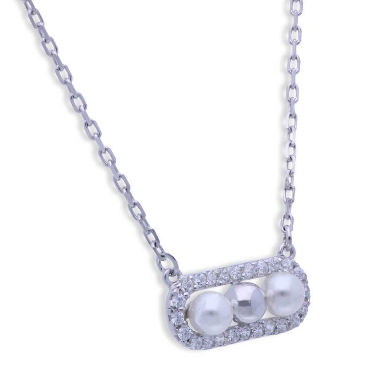 Sterling Silver 925 Balls Necklace - FKJNKLSLU1107