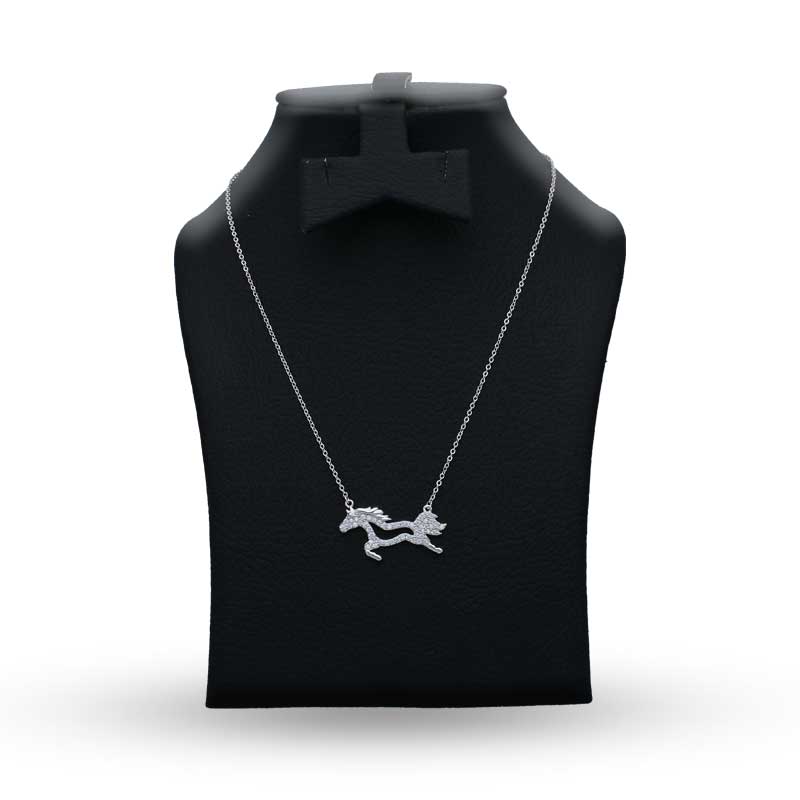 Sterling Silver 925 Horse Necklace - FKJNKLSLU1112