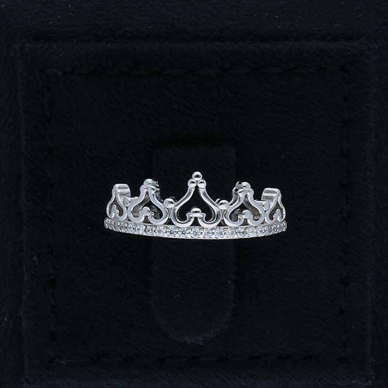 Sterling Silver 925 Crown Shaped Ring - FKJRNSLU2070