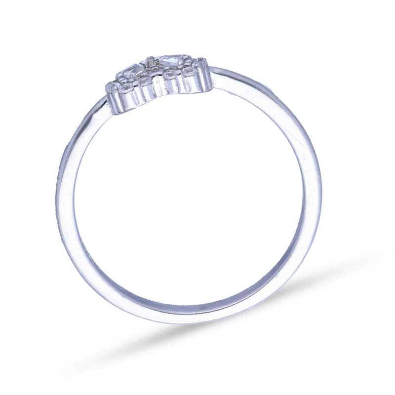 Sterling Silver 925 Heart Shaped Ring - FKJRNSLU2072