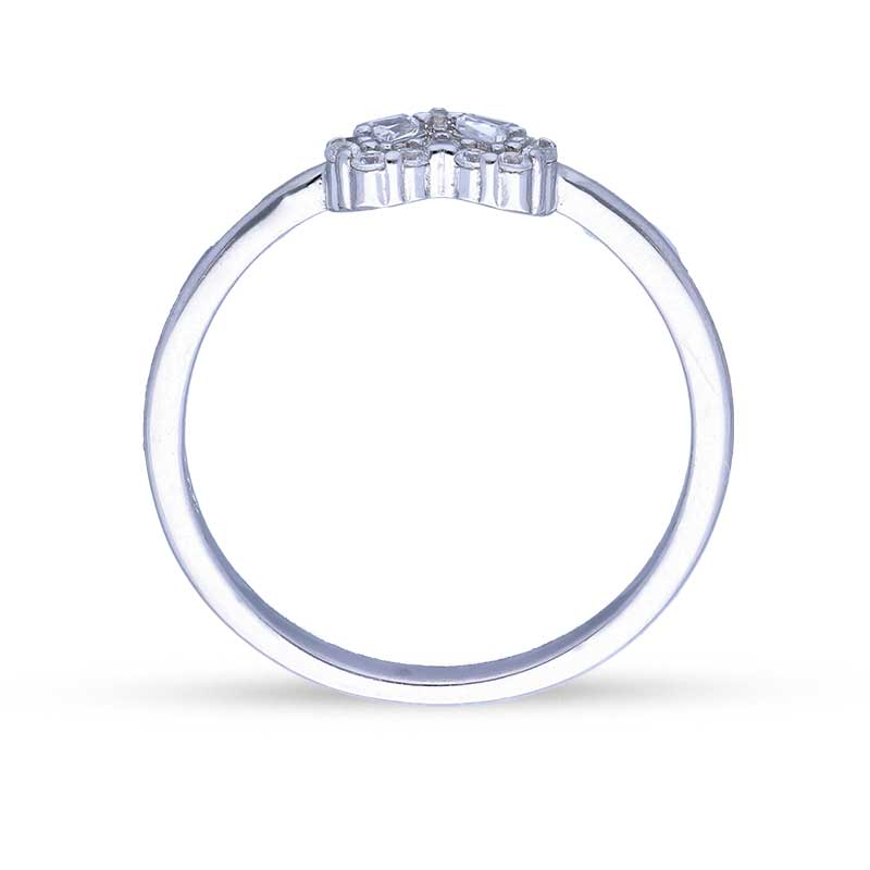 Sterling Silver 925 Heart Shaped Ring - FKJRNSLU2072