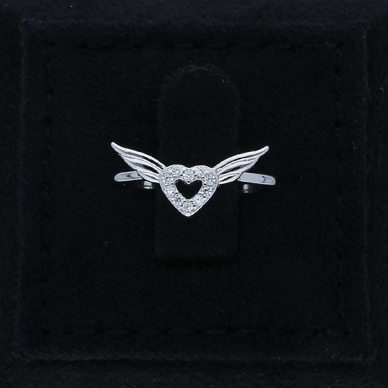 Sterling Silver 925 Heart Shaped Ring - FKJRNSLU2069