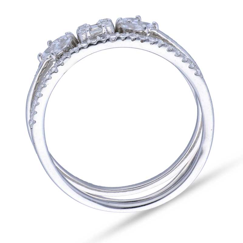 Sterling Silver 925 Leaf Shaped Ring - FKJRNSLU2073