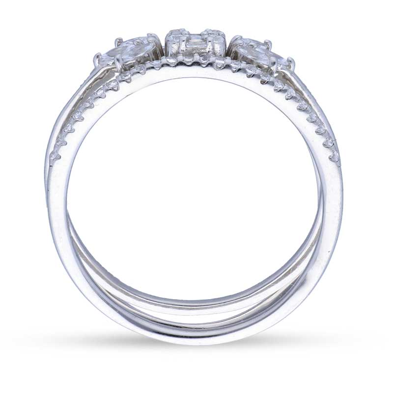 Sterling Silver 925 Leaf Shaped Ring - FKJRNSLU2073