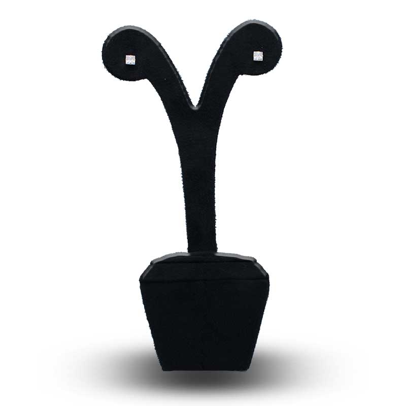 Gold Solitaire Stud Earrings 18KT - FKJERN18KU3127