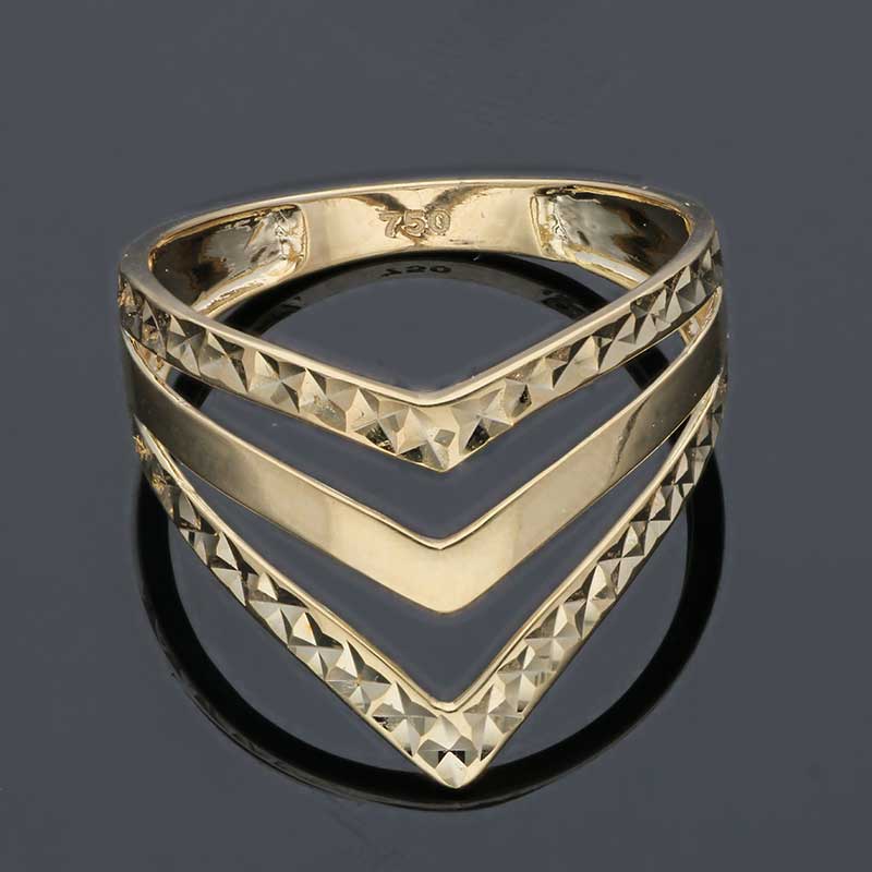 Gold Arrow Shaped Ring 18KT - FKJRN18KU2081