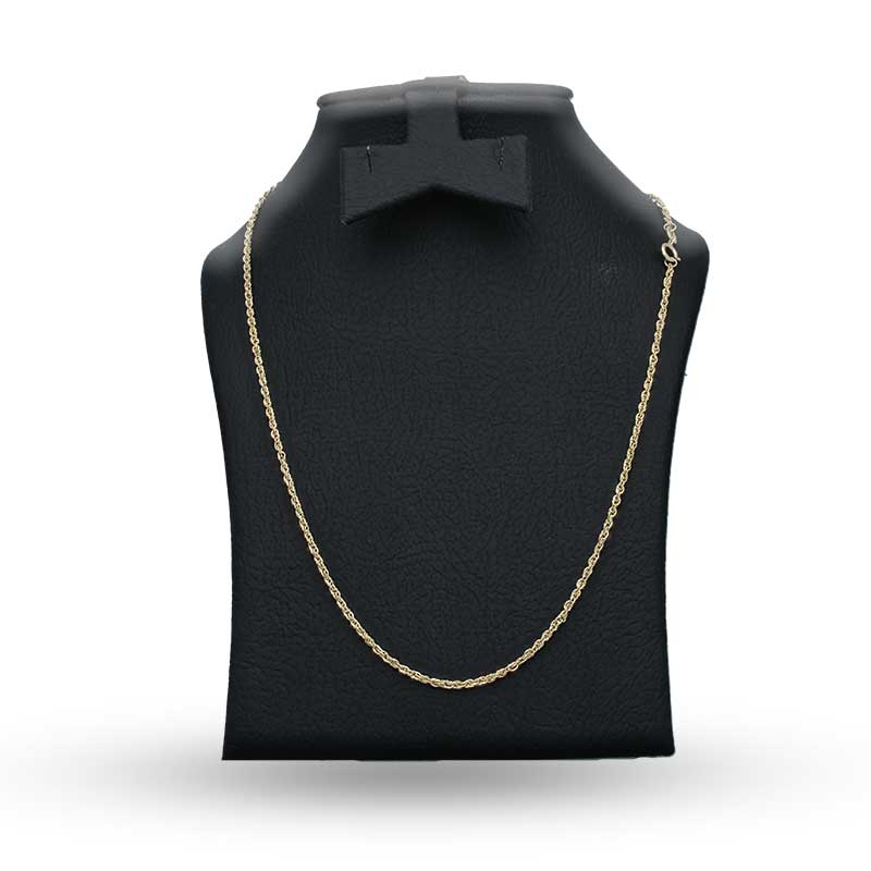 Gold 16 Inches Rope Chain 18KT - FKJCN18KU3005