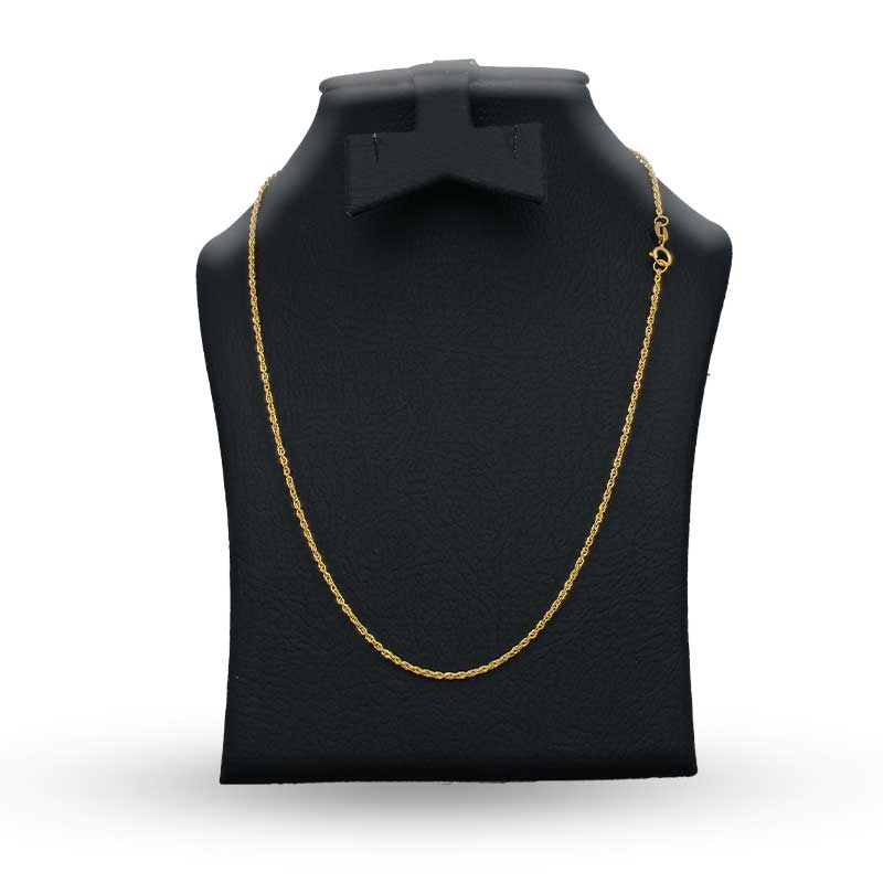 Gold 18 Inches Rope Chain 18KT - FKJCN18KU3004