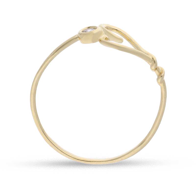 Gold Heart Shaped Ring 18KT - FKJRN18KU2084