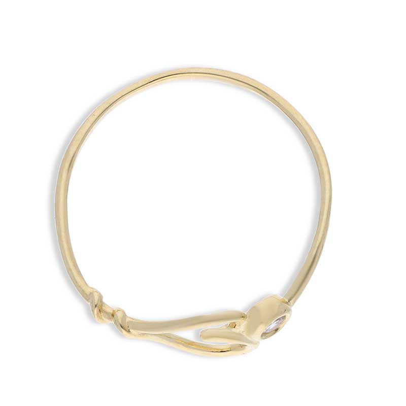 Gold Heart Shaped Ring 18KT - FKJRN18KU2084
