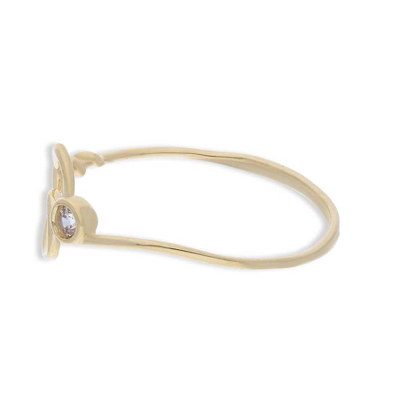 Gold Heart Shaped Ring 18KT - FKJRN18KU2084