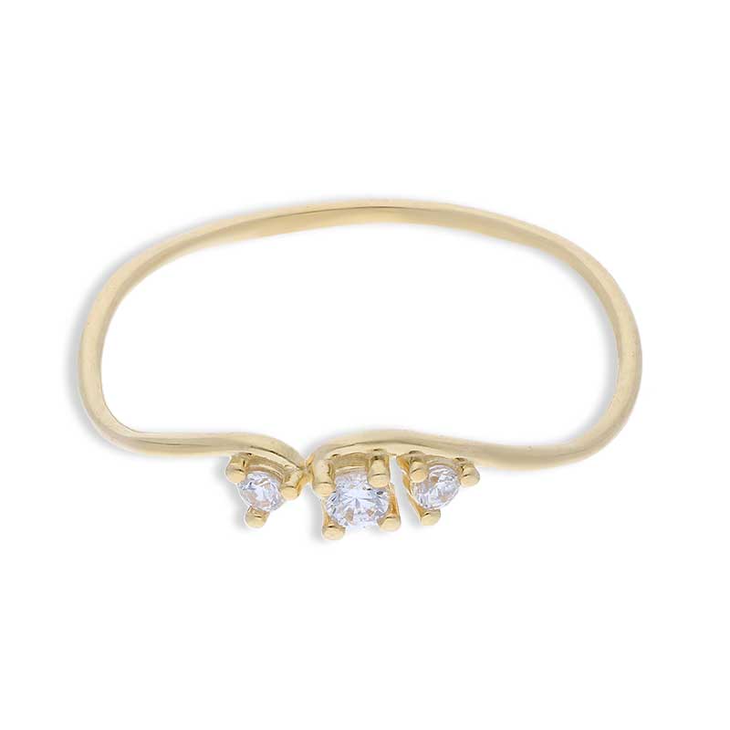 Gold Solitaire Ring 18KT - FKJRN18KU2089