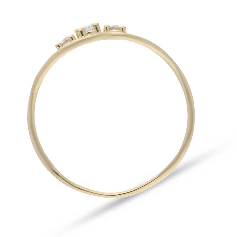 Gold Solitaire Ring 18KT - FKJRN18KU2089