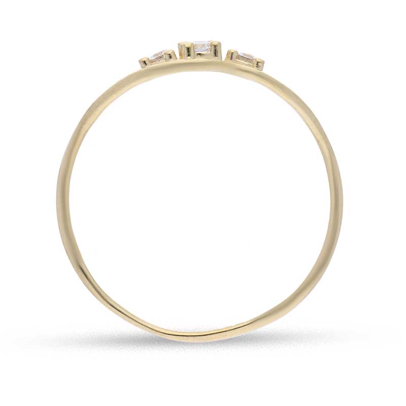 Gold Solitaire Ring 18KT - FKJRN18KU2089