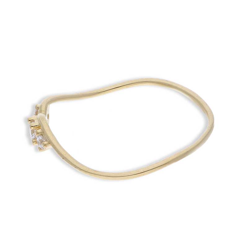 Gold Solitaire Ring 18KT - FKJRN18KU2089