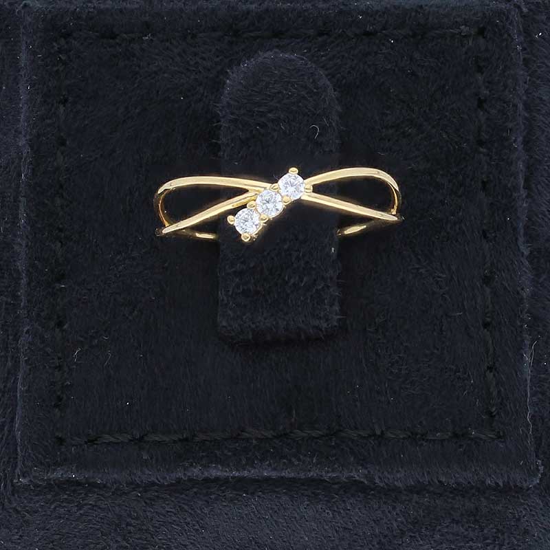 Gold Solitaire Ring 18KT - FKJRN18KU2093