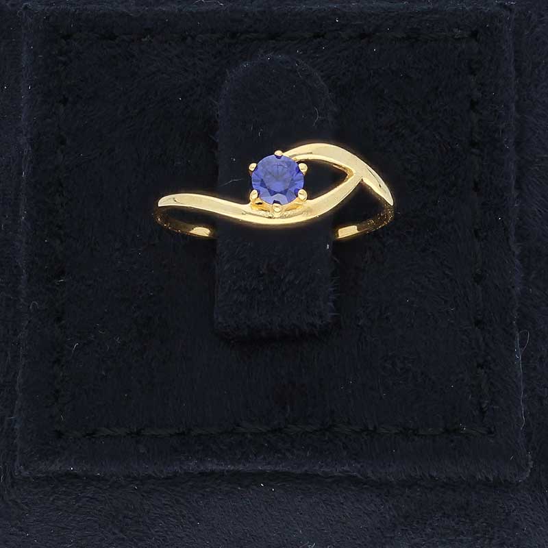 Gold Solitaire Ring 18KT - FKJRN18KU2091