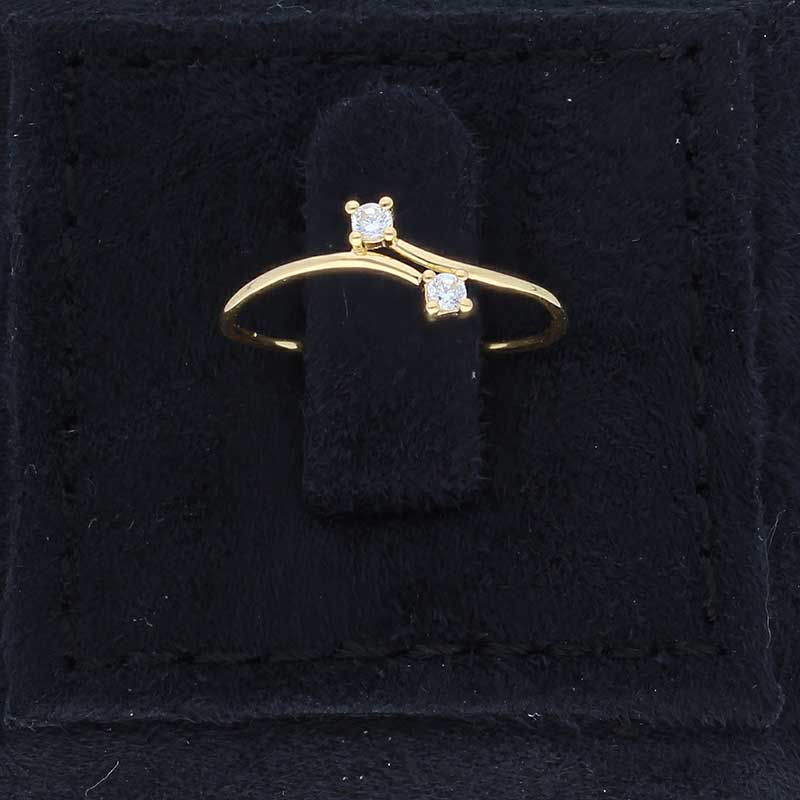 Gold Solitaire Ring 18KT - FKJRN18KU2087