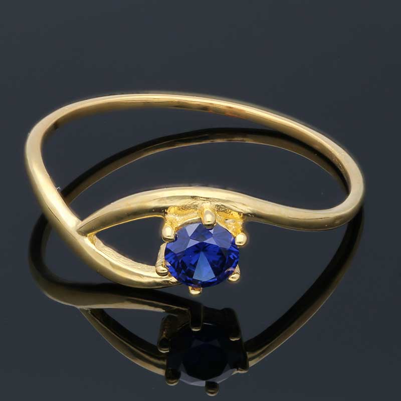 Gold Solitaire Ring 18KT - FKJRN18KU2091