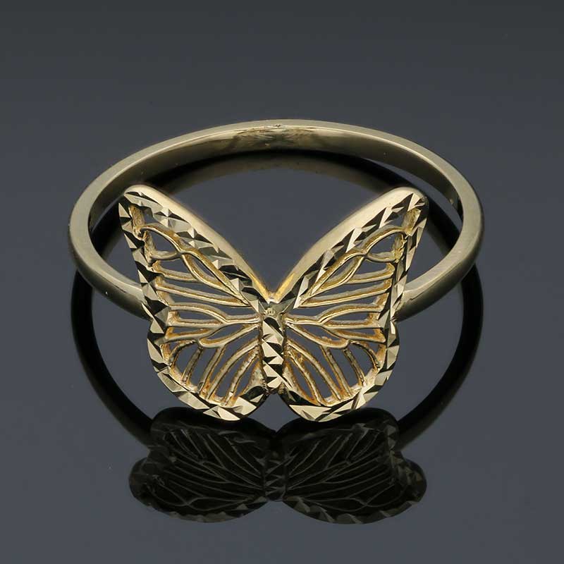 Gold Butterfly Ring 18KT - FKJRN18KU2095