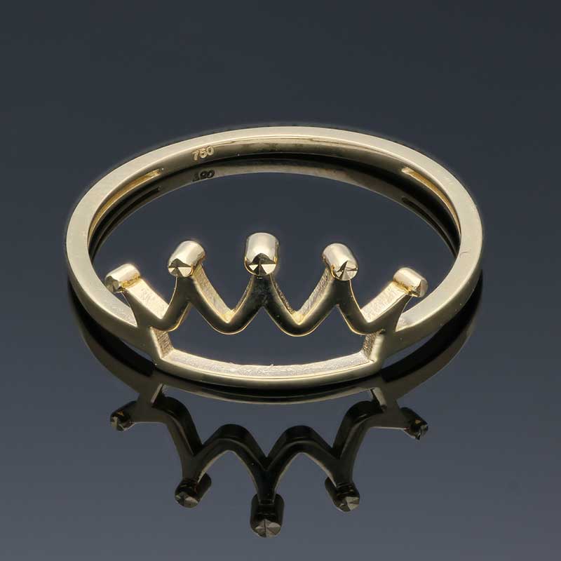 Gold Crown Ring 18KT - FKJRN18KU2099