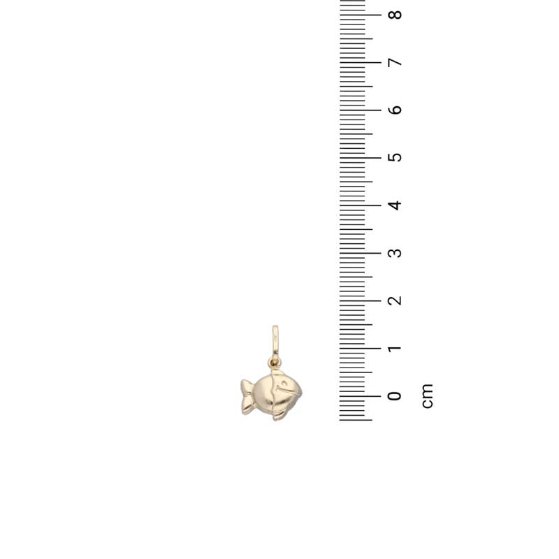 Gold Necklace (Chain with Fish Pendant) 18KT - FKJNKL18KU1118