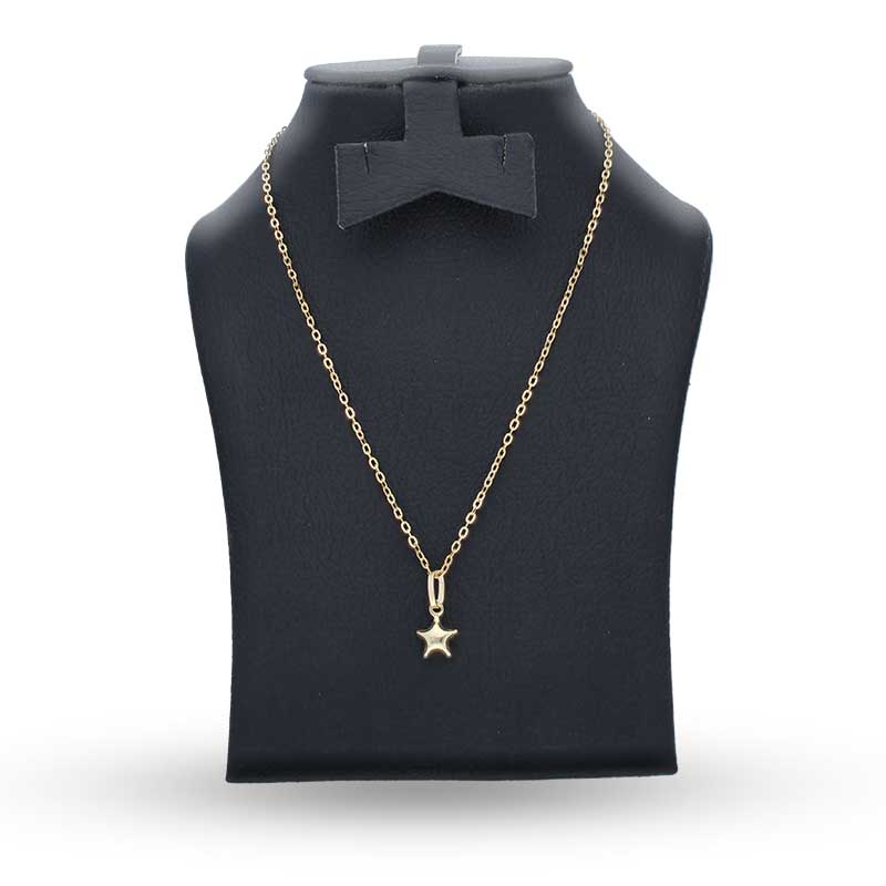 Gold Necklace (Chain with Star Pendant) 18KT - FKJNKL18KU1121