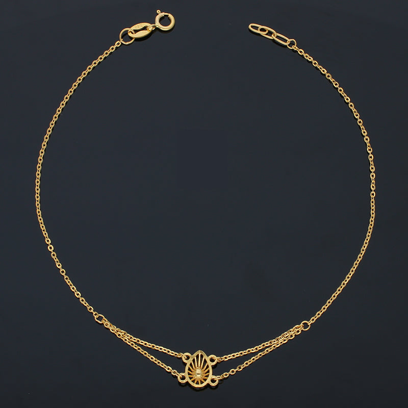 Gold Pear Bracelet 21KT - FKJBRL21KU1005