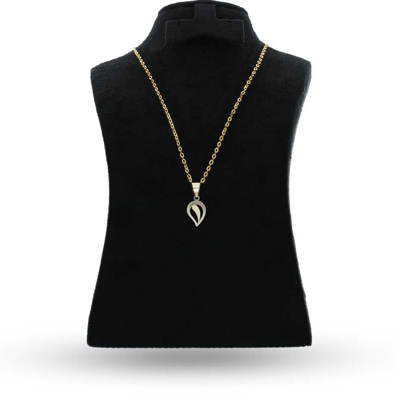 Gold Necklace (Chain with Leaf Pendant) 18KT - FKJNKL18KU1048