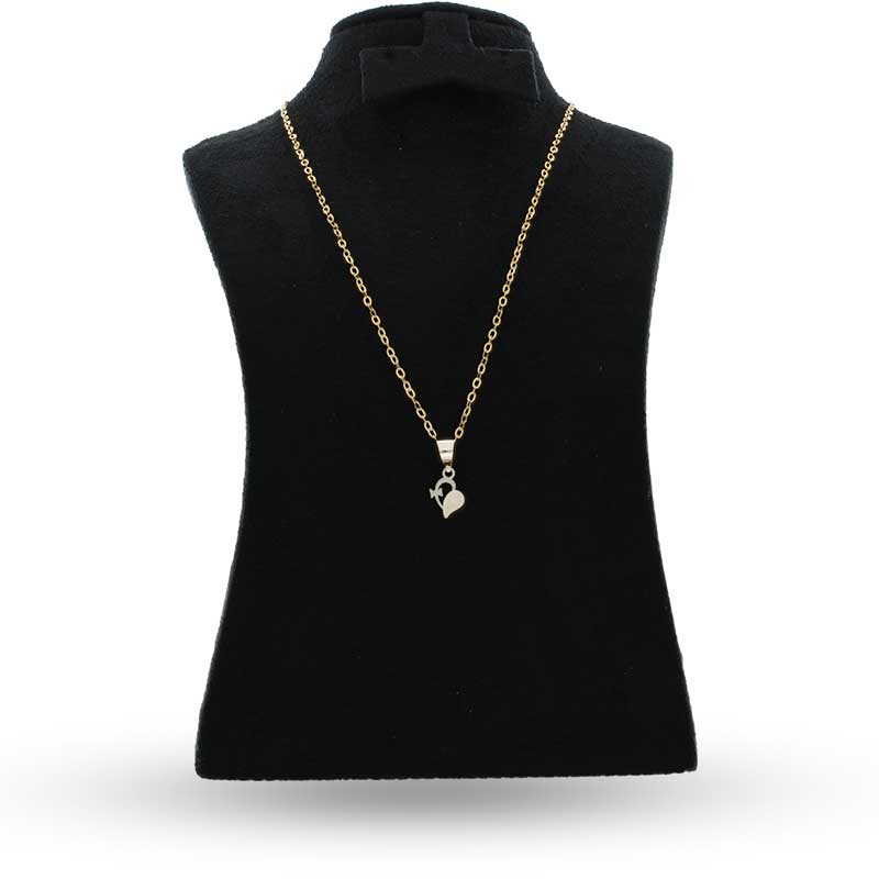 Gold Necklace (Chain with Heart Pendant) 18KT - FKJNKL18KU1047