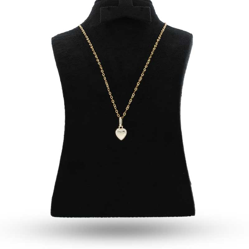 Gold Necklace (Chain with Heart Pendant) 18KT - FKJNKL18KU1051