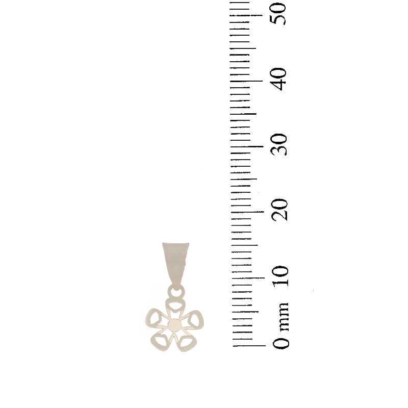 Gold Necklace (Chain with Flower Pendant) 18KT - FKJNKL18KU1041