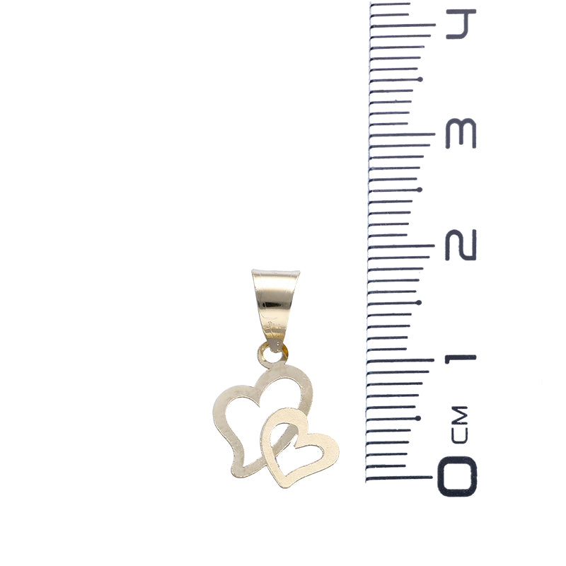 Gold Twin Hearts Pendant 18KT - FKJPND18KU1056