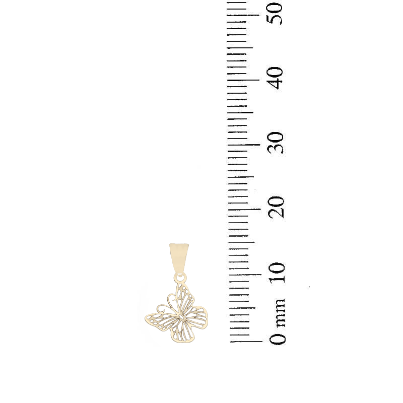 Gold Butterfly Pendant 18KT - FKJPND18KU1068