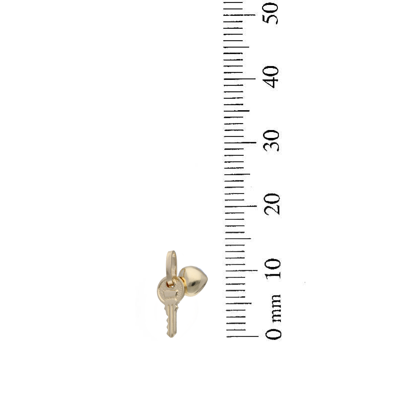 Gold Necklace (Chain with Heart and Key Pendant) 18KT - FKJNKL18KU1071