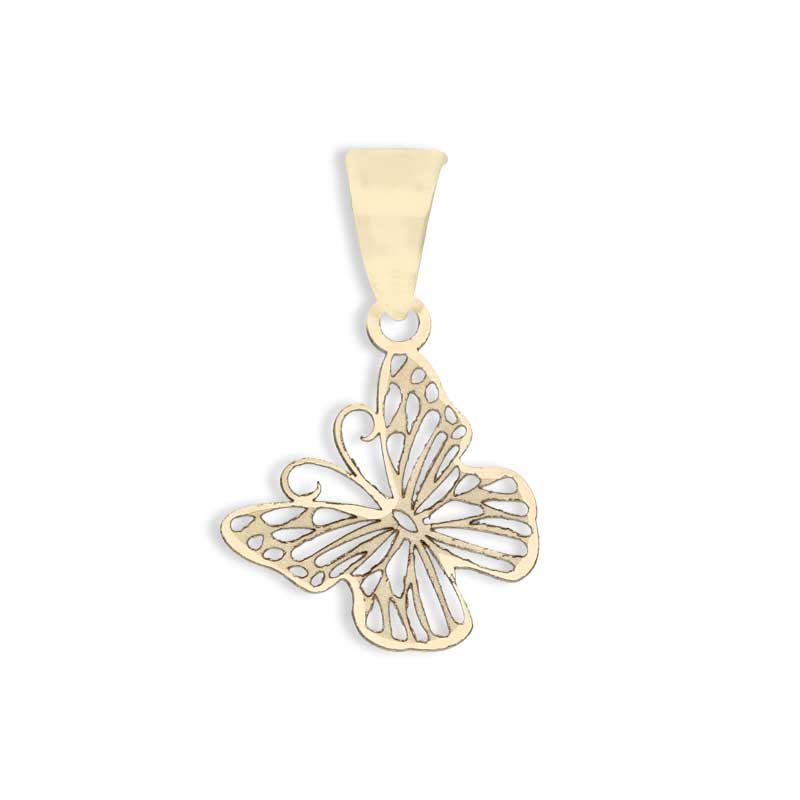 Gold Butterfly Pendant 18KT - FKJPND18KU1068