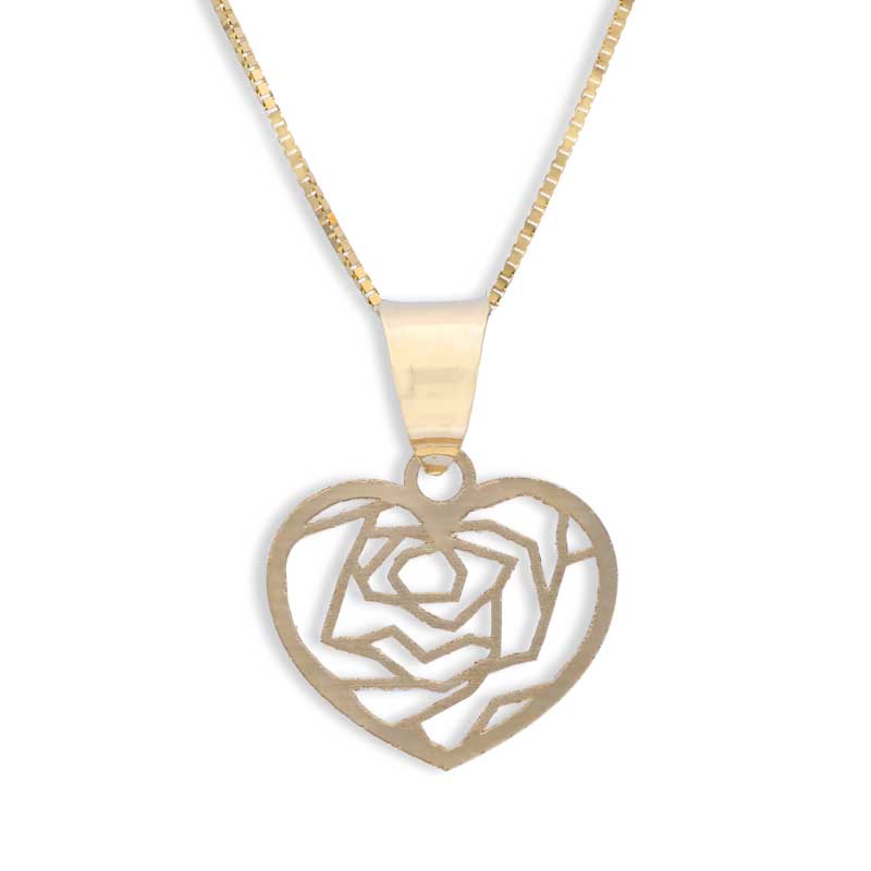 Gold Necklace (Chain with Heart Pendant) 18KT - FKJNKL18KU1067
