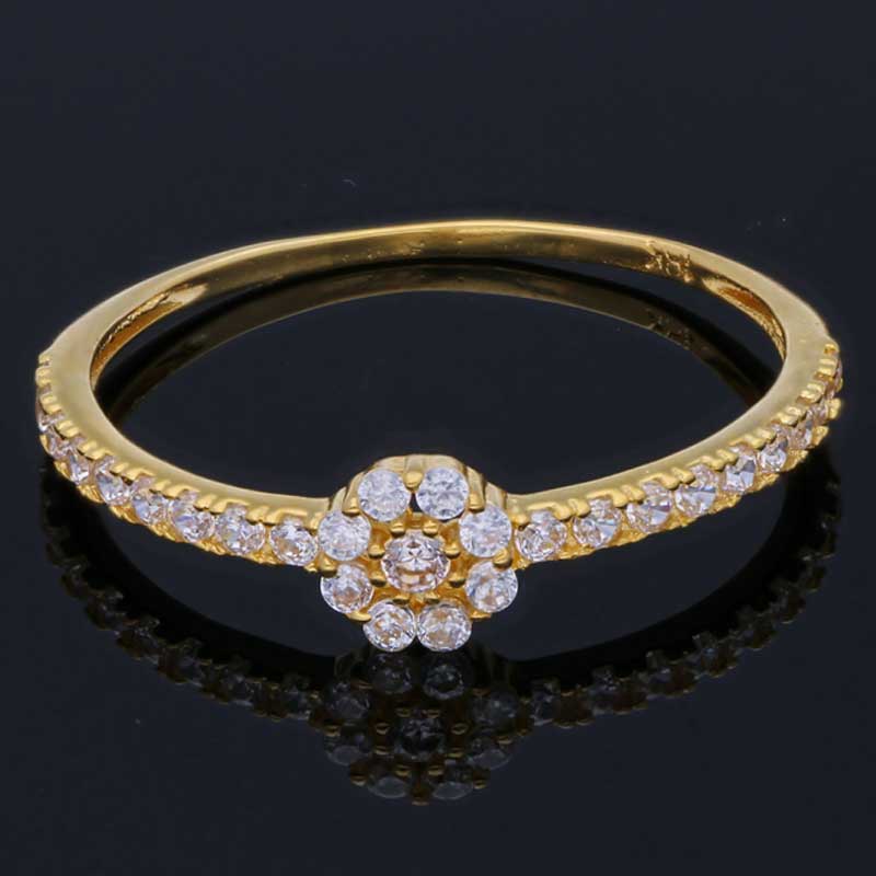 Gold Solitaire Ring 18KT - FKJRN18KU2005