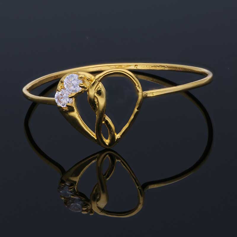 Gold Heart Shaped With Solitaire Ring 18KT - FKJRN18KU2007
