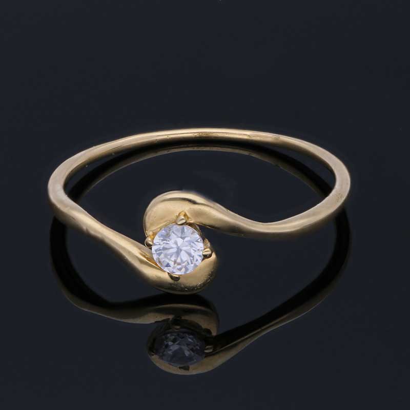 Gold Solitaire Ring 18KT - FKJRN18KU2008