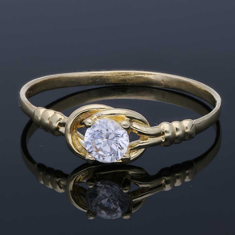 Gold Solitaire Ring 18KT - FKJRN18KU2004
