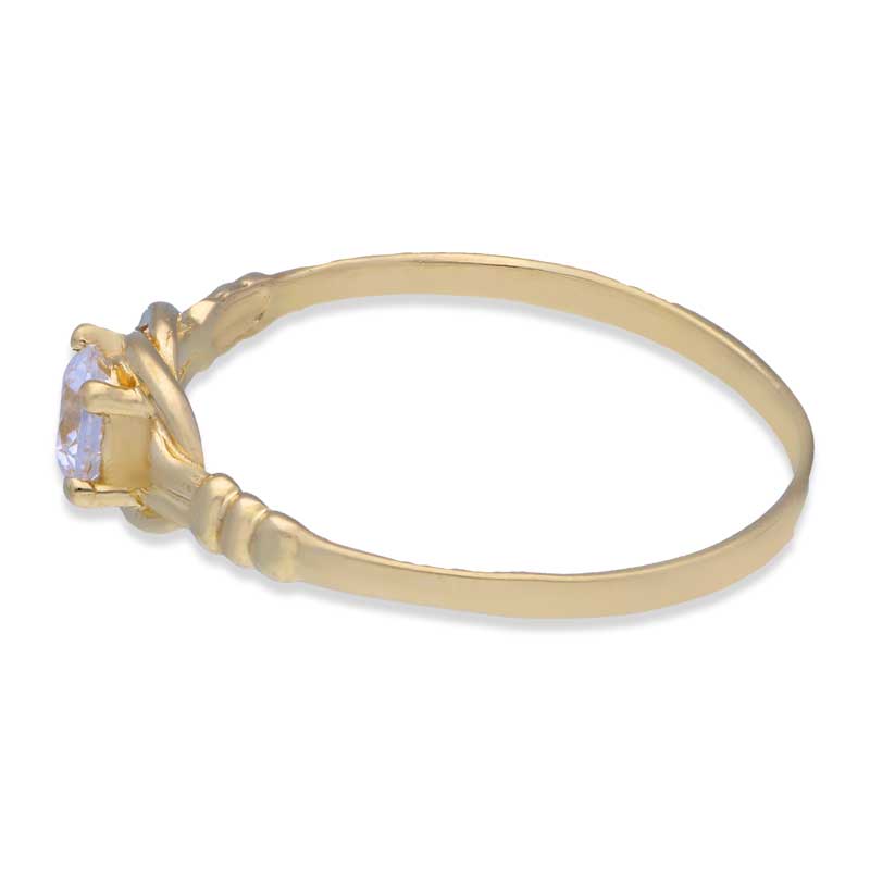 Gold Solitaire Ring 18KT - FKJRN18KU2004