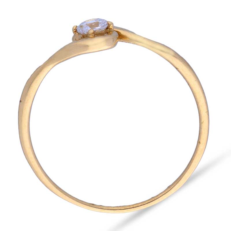 Gold Solitaire Ring 18KT - FKJRN18KU2008