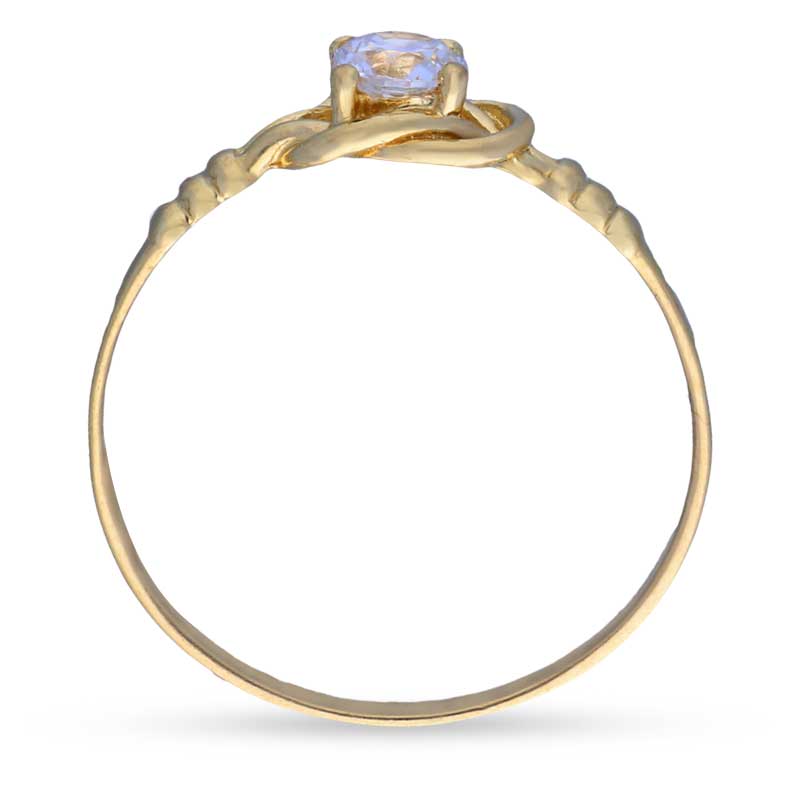 Gold Solitaire Ring 18KT - FKJRN18KU2004